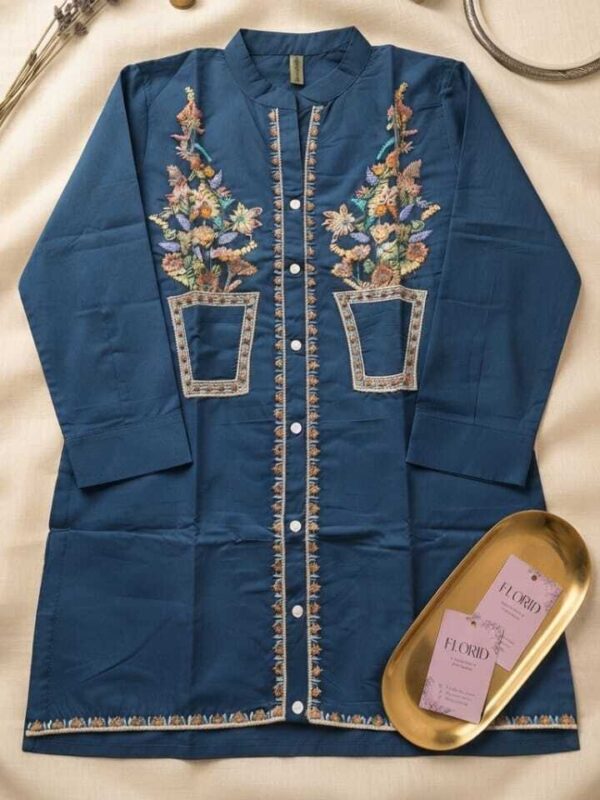 Pure cotton Embroidered kurti