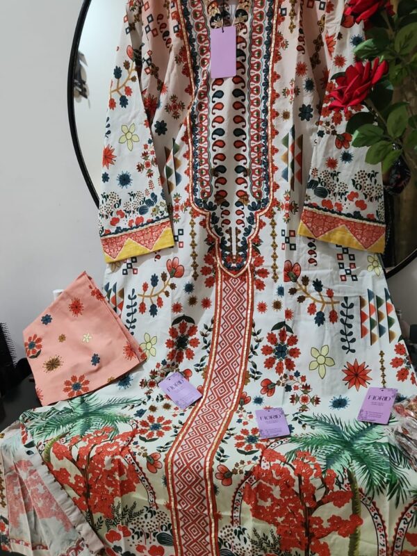 Pure lawn kaftaan and trouser